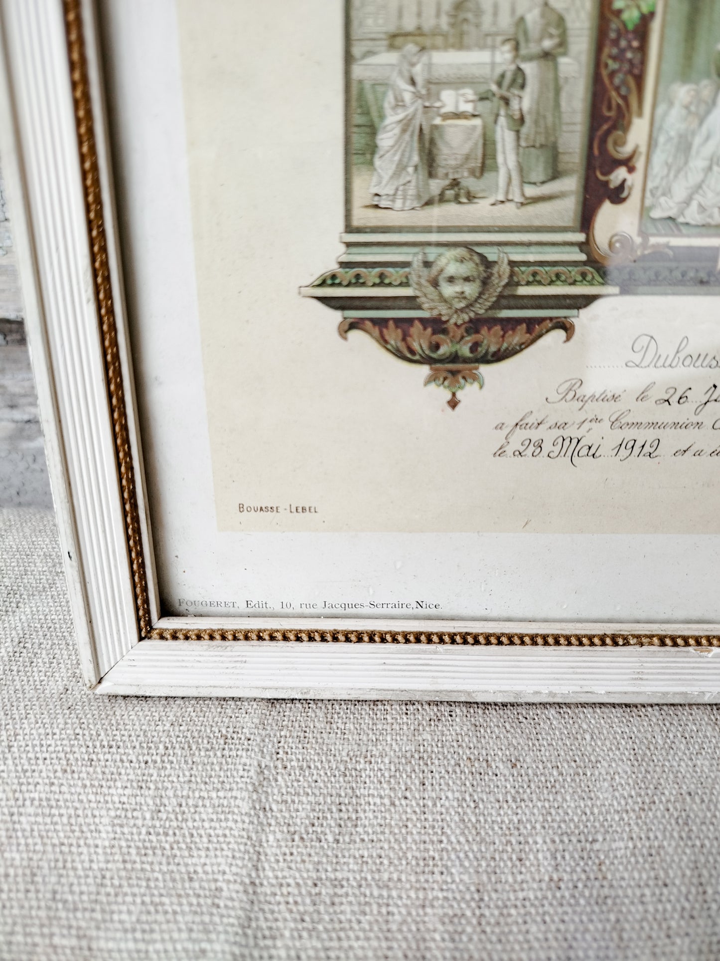 Cadre certificat religieux • 1902