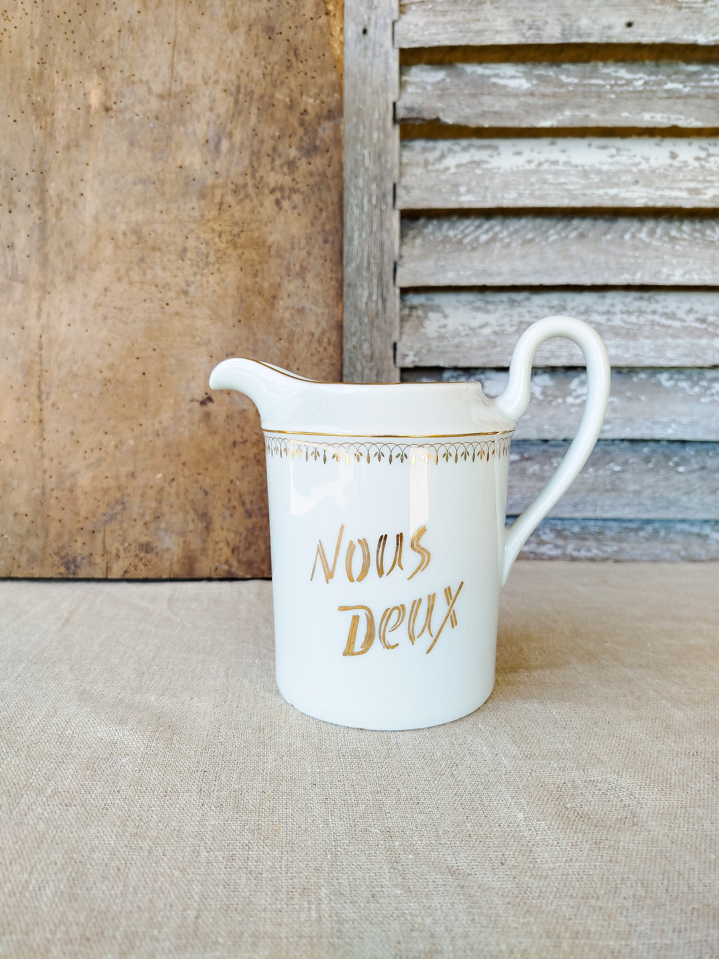 Pichet " Nous deux " en porcelaine