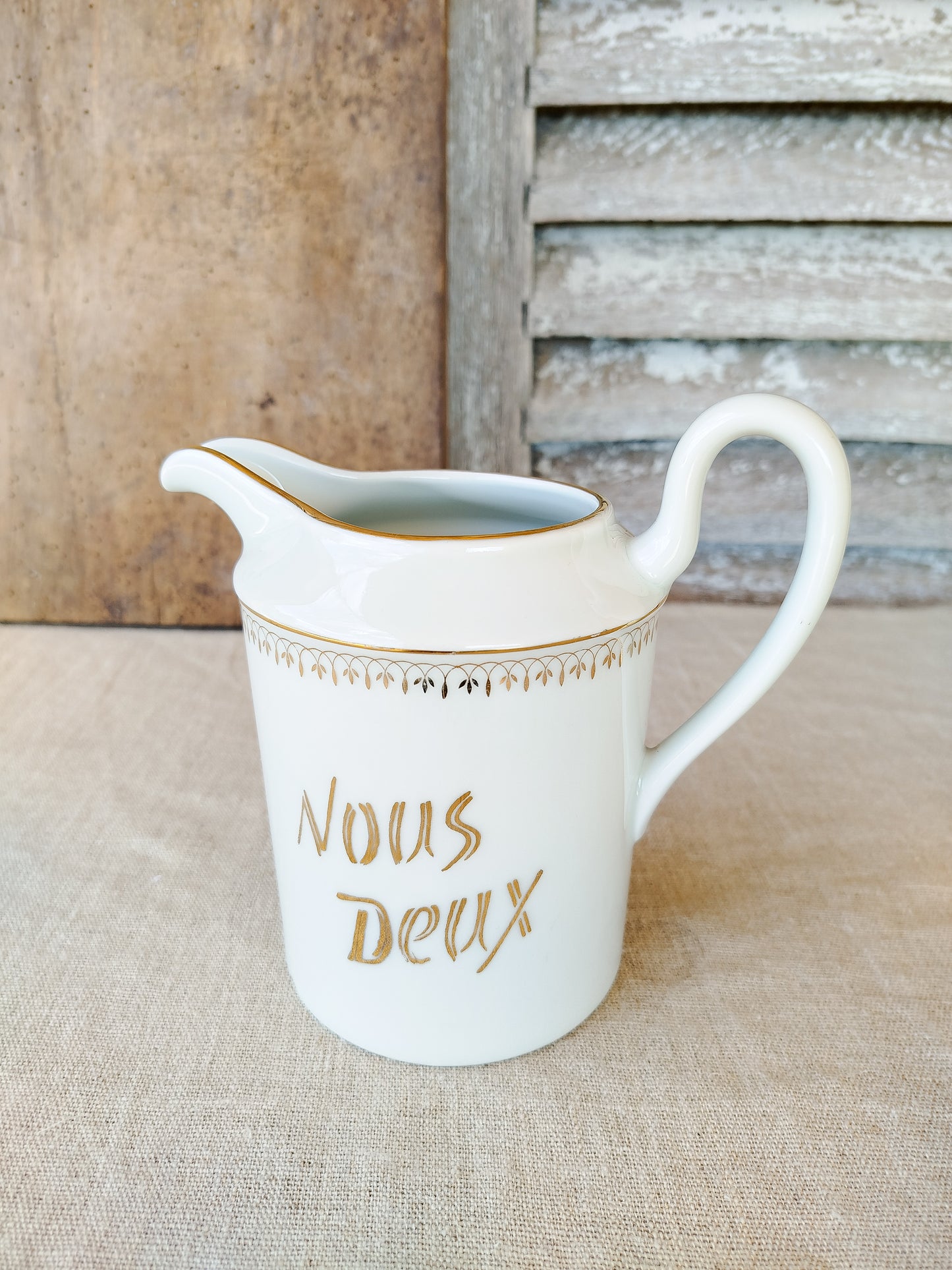 Pichet " Nous deux " en porcelaine