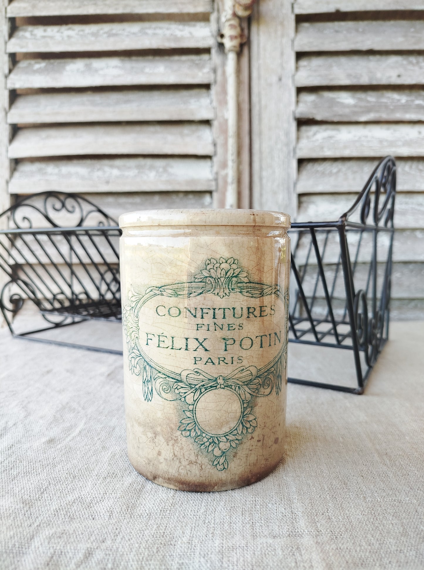 Pot patiné Félix Potin