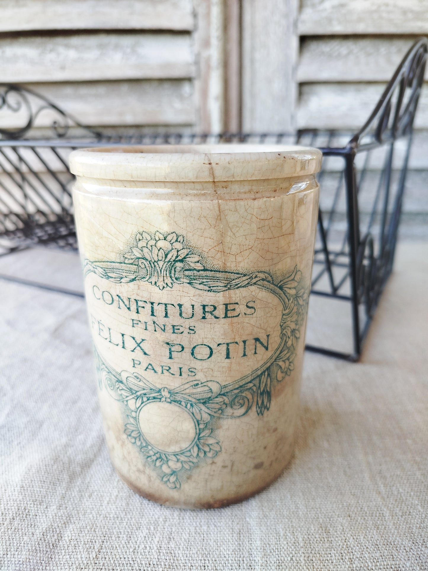Pot patiné Félix Potin