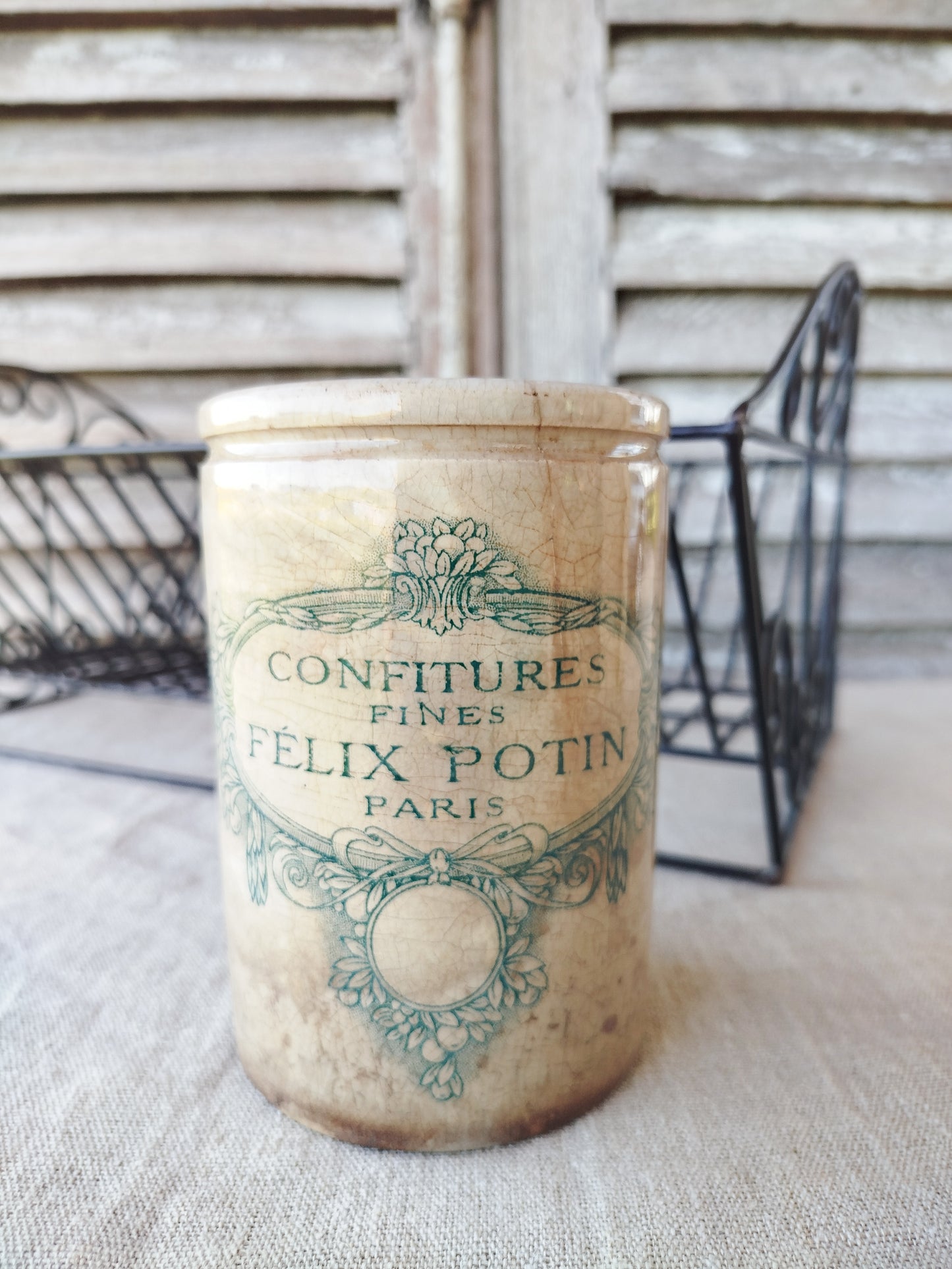 Pot patiné Félix Potin