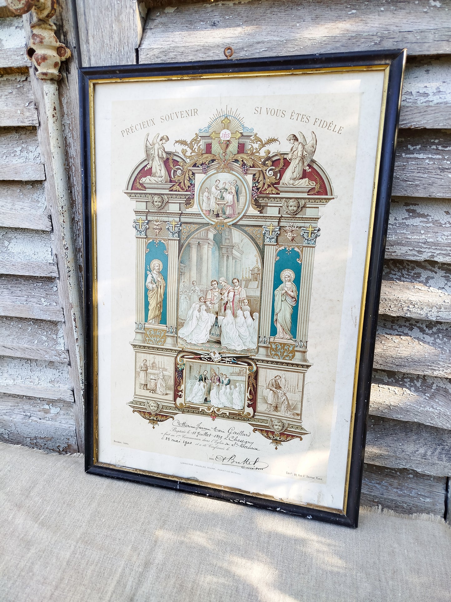 Cadre souvenir de baptême