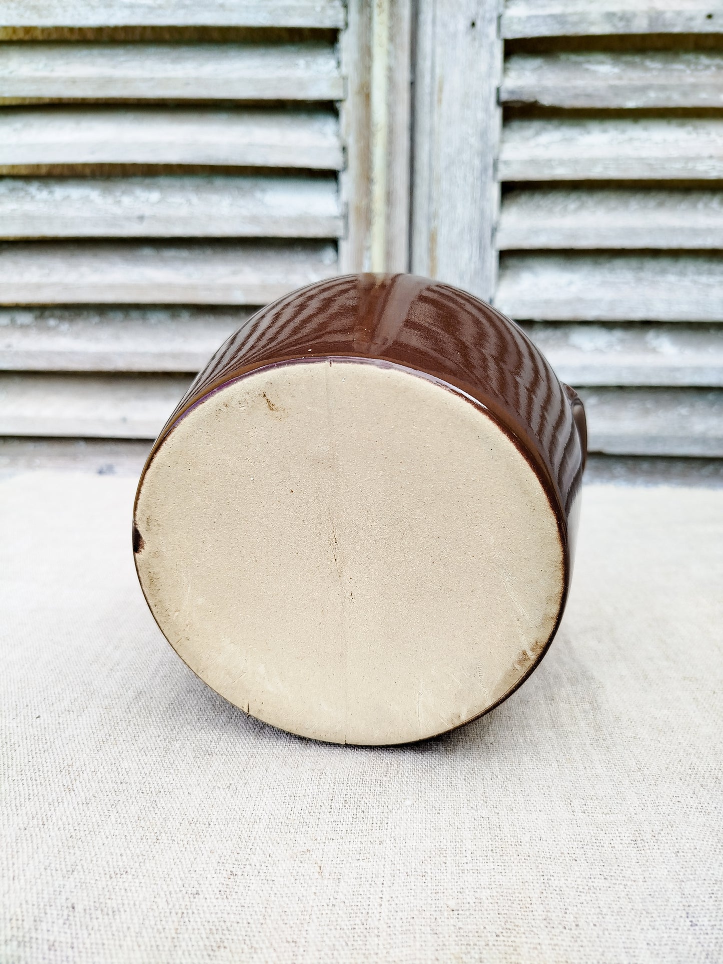 Pot en grès marron • 14,5cm