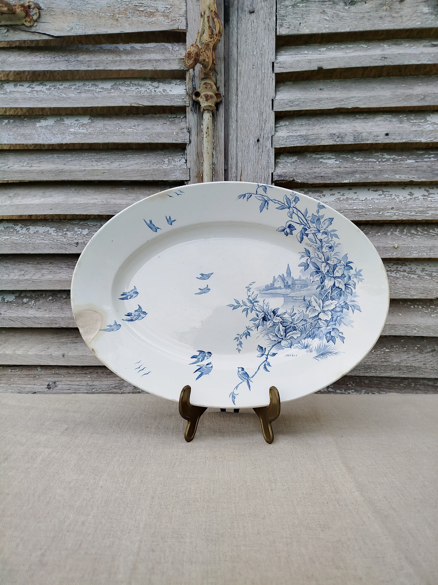 Grand plat oval Gien