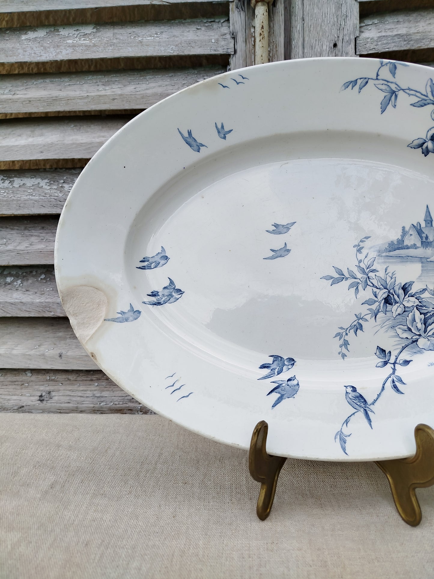 Grand plat oval Gien