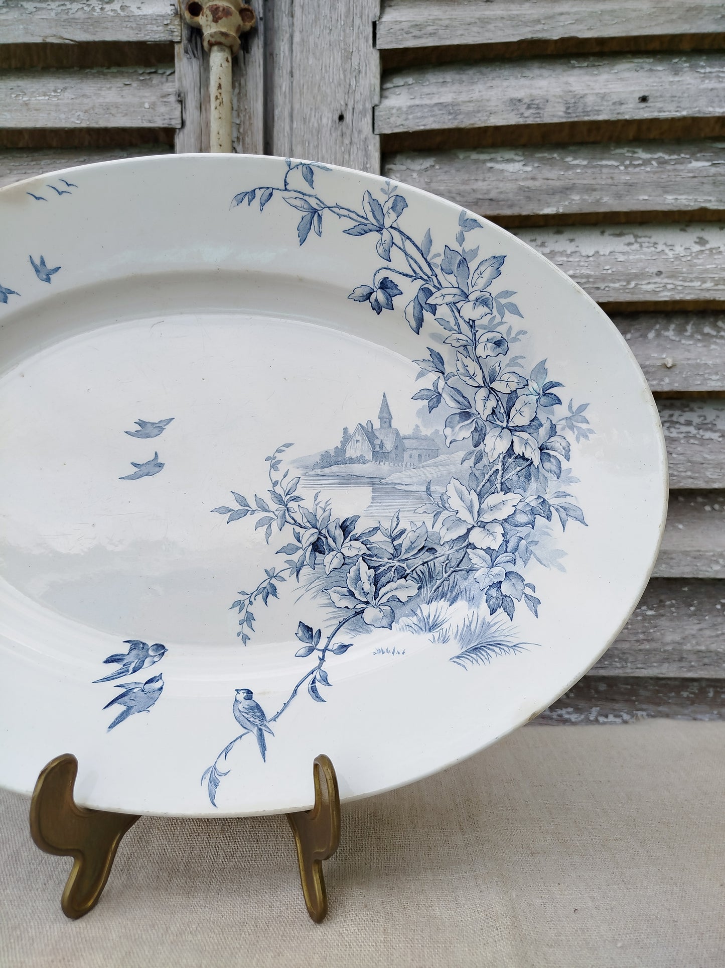 Grand plat oval Gien