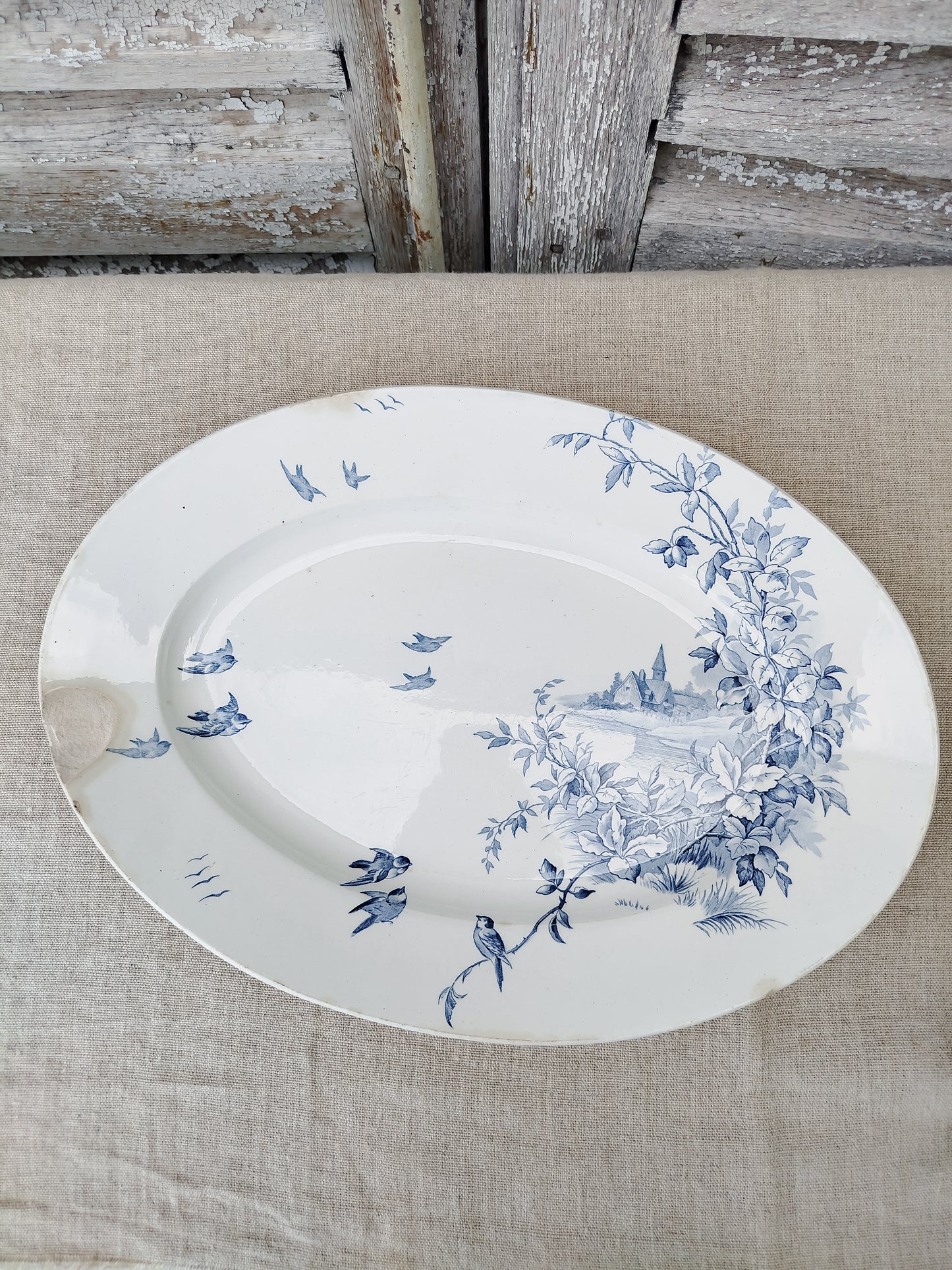 Grand plat oval Gien