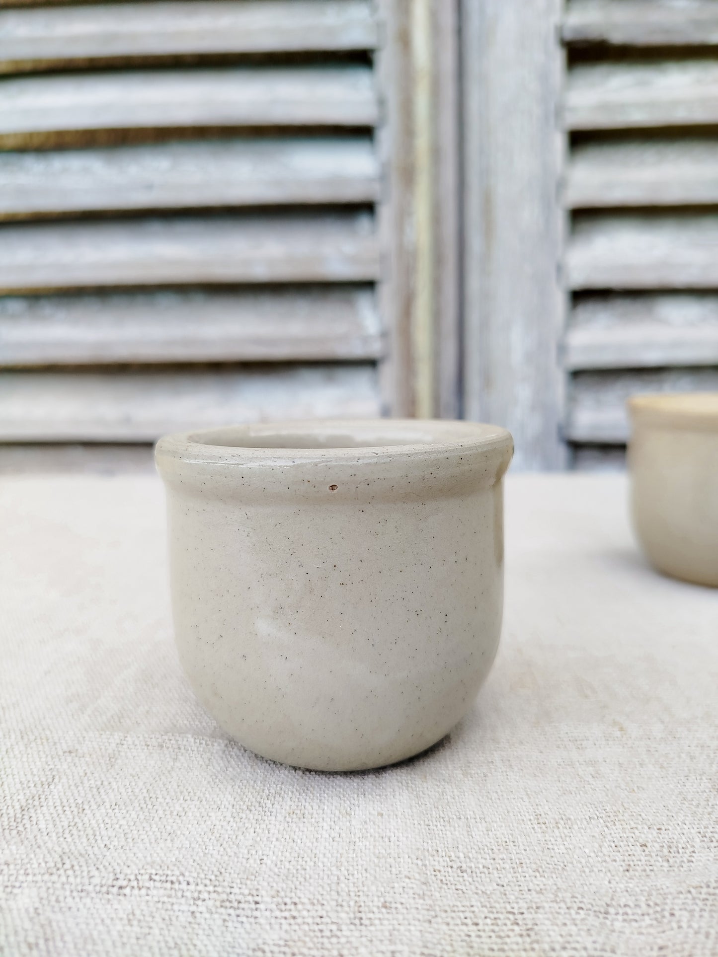 Pots à yaourt en grès x2