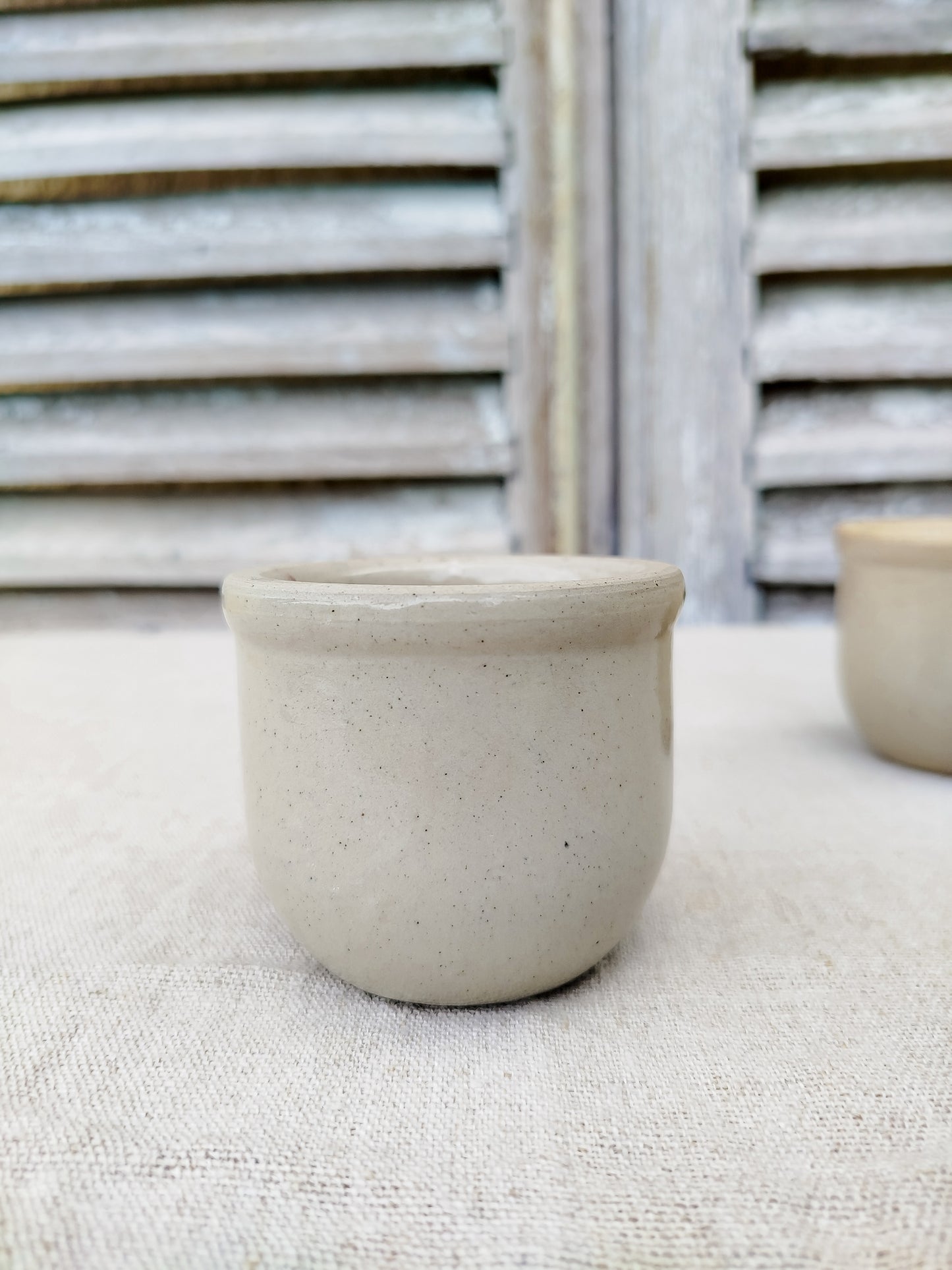 Pots à yaourt en grès x2