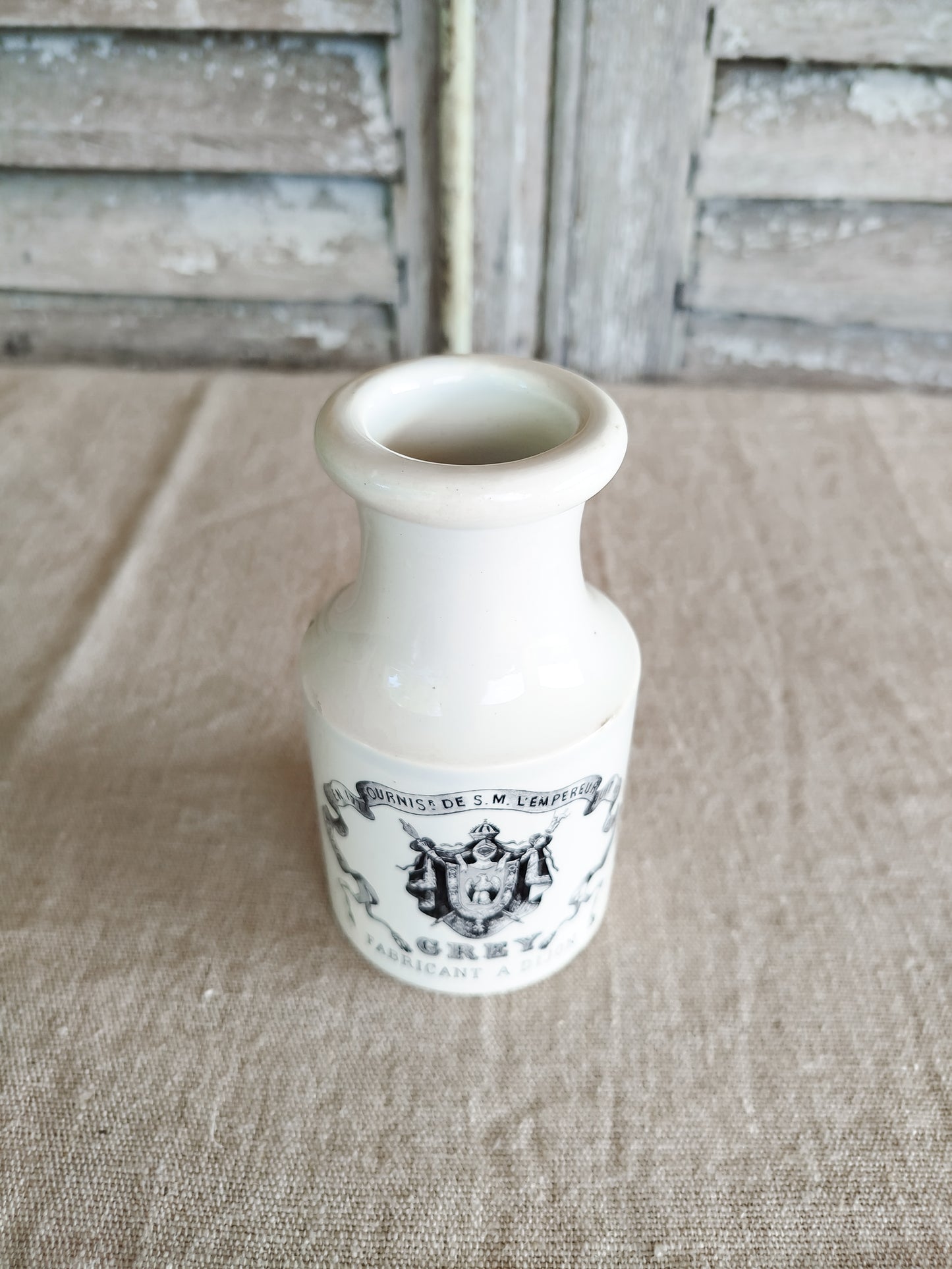 Rare ! Pot à moutarde GREY