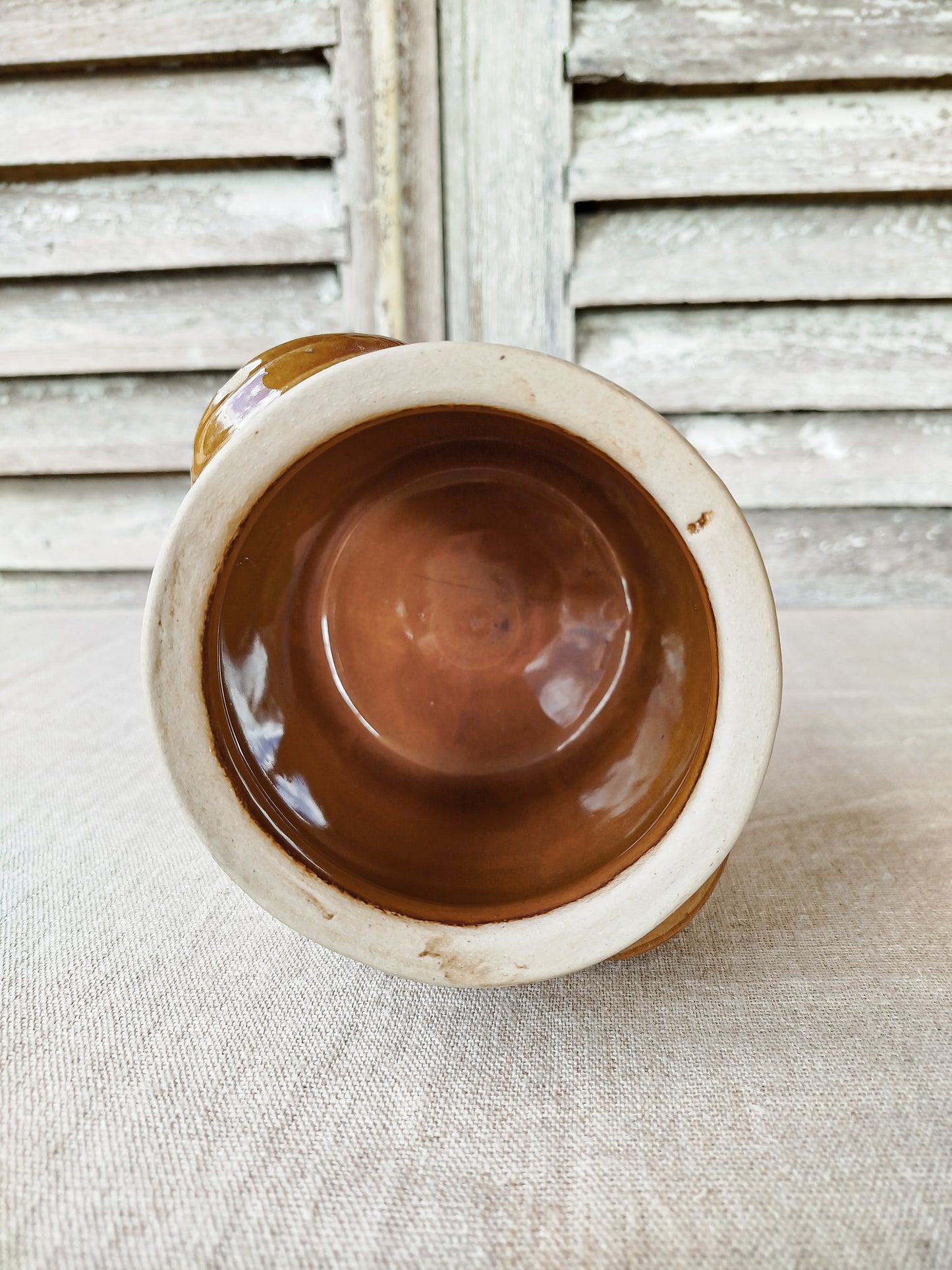 Pot en grès bicolore