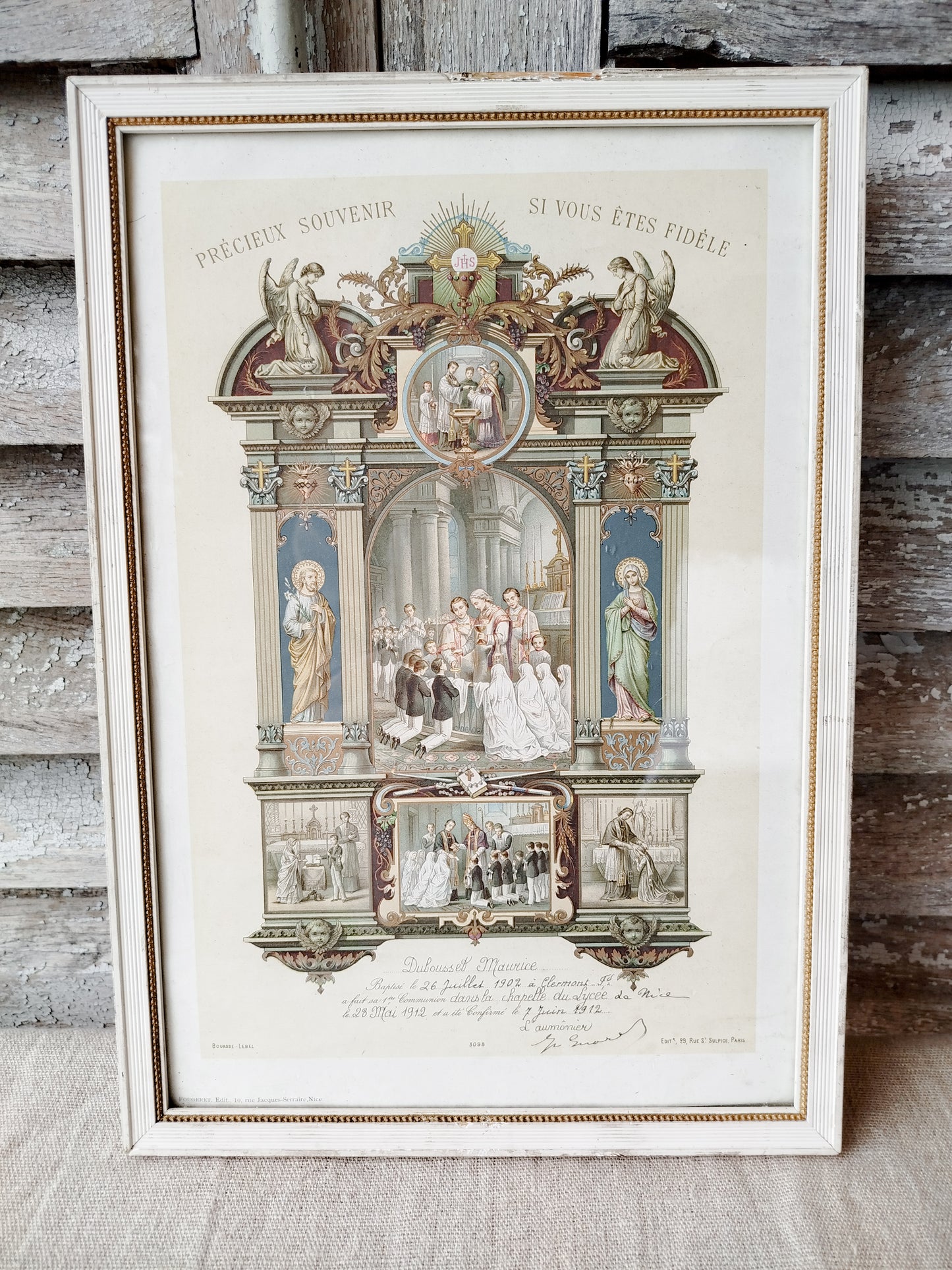 Cadre certificat religieux • 1902