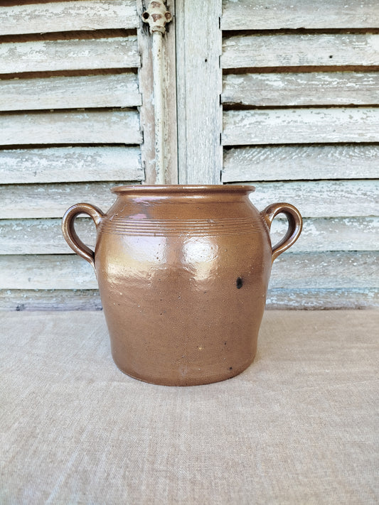 Pot en grès marron