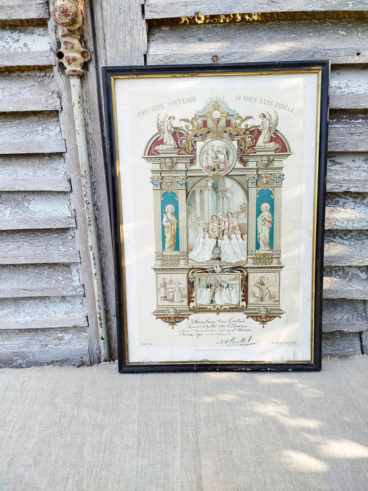 Cadre souvenir de baptême