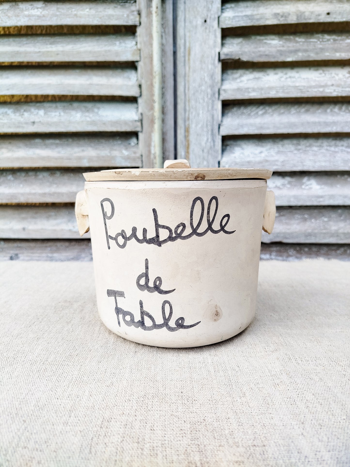 Pot terracotta " Poubelle de table "