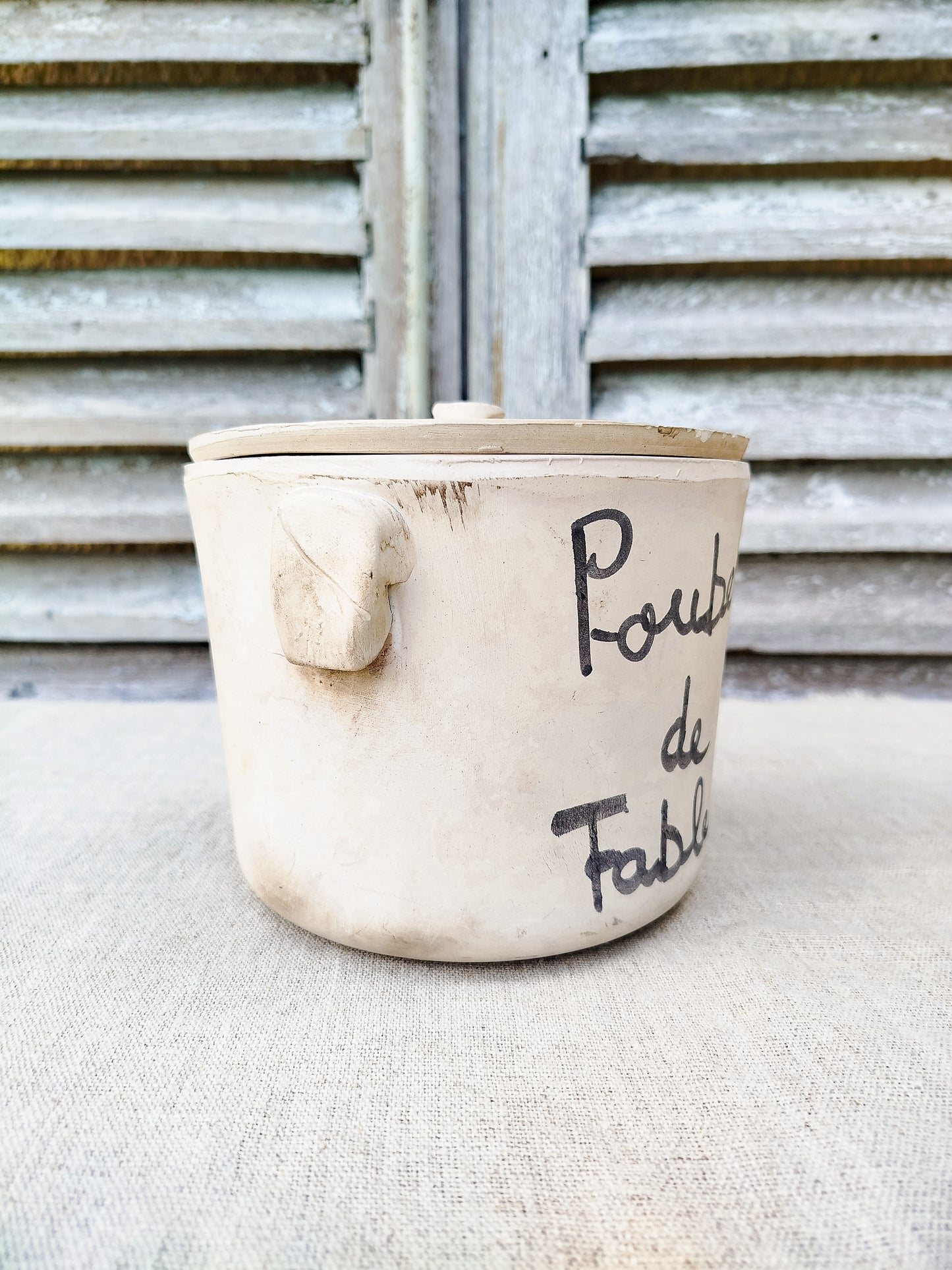 Pot terracotta " Poubelle de table "