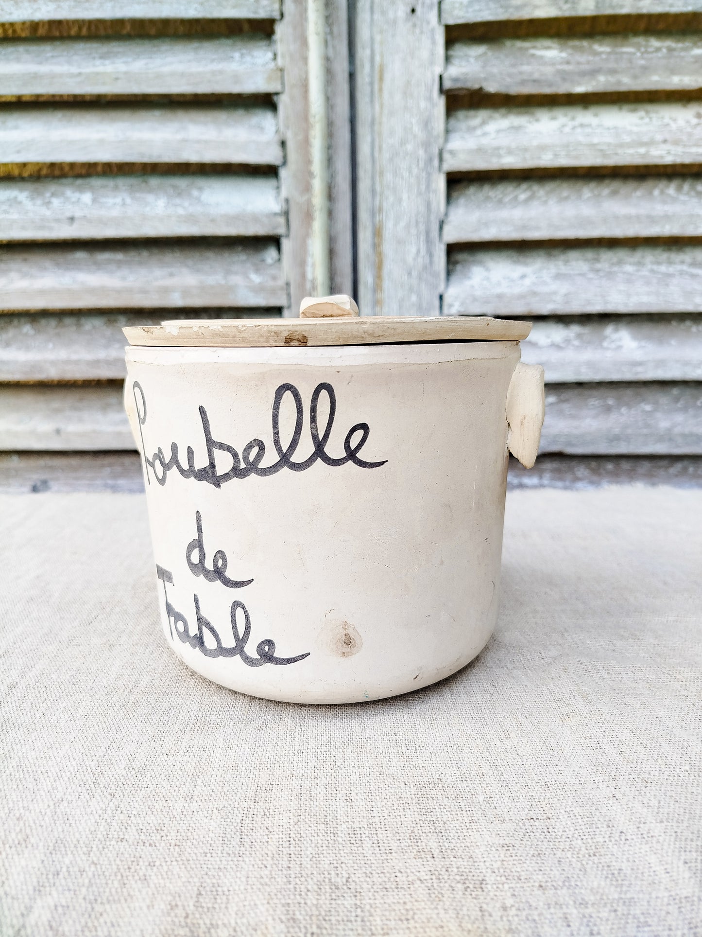 Pot terracotta " Poubelle de table "