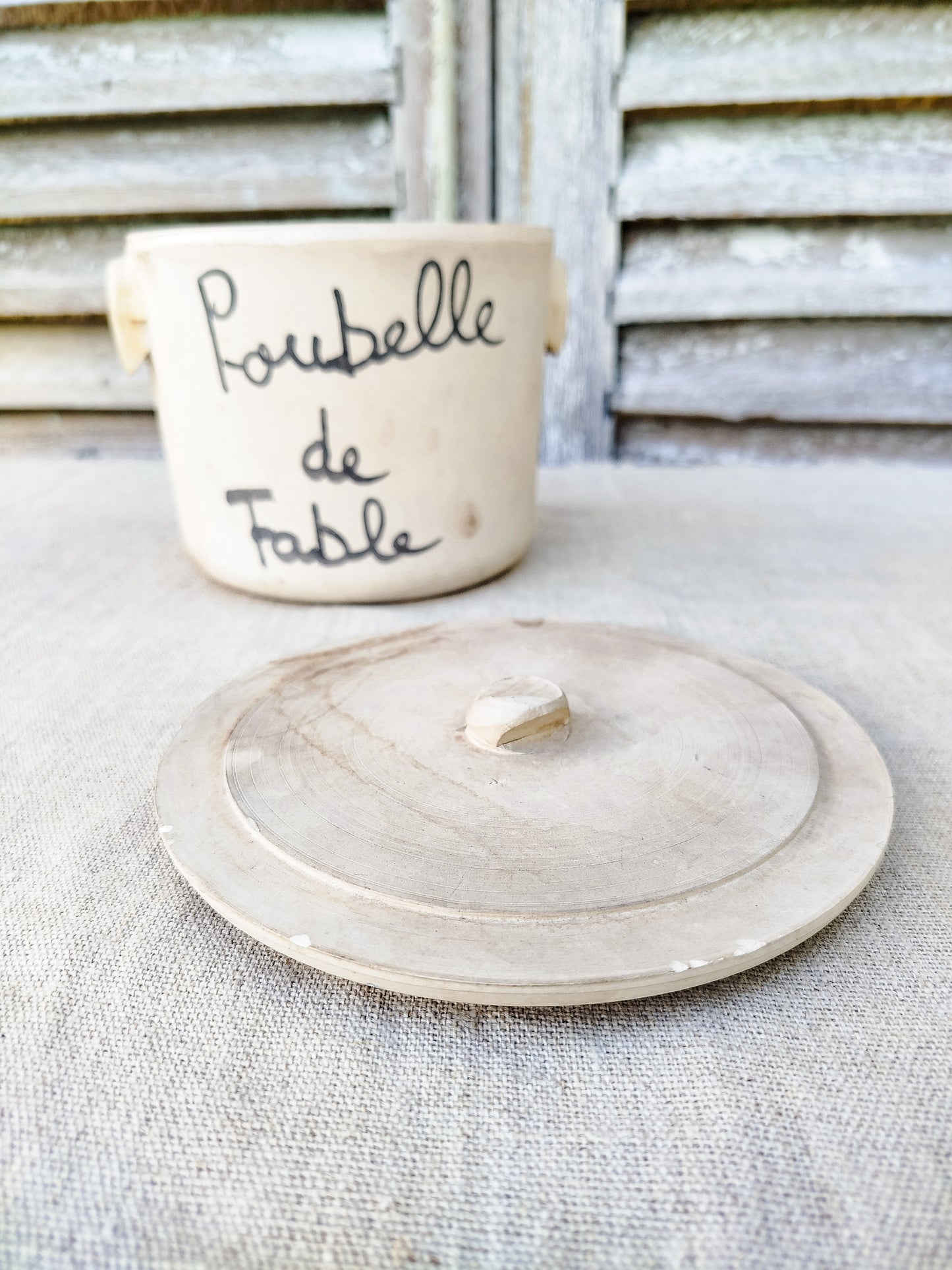 Pot terracotta " Poubelle de table "