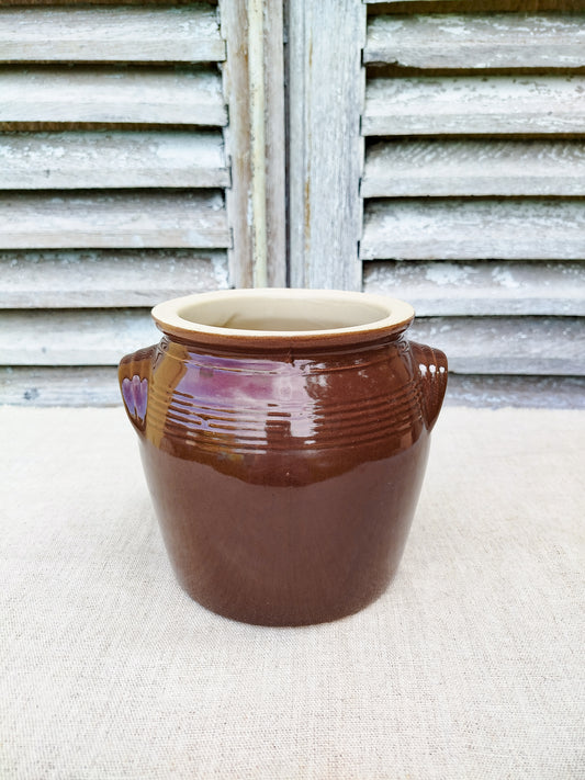 Pot en grès marron • 14,5cm