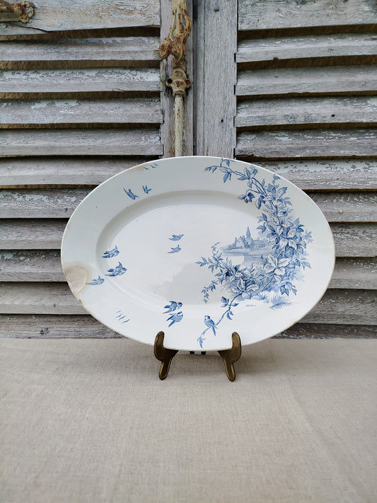 Grand plat oval Gien