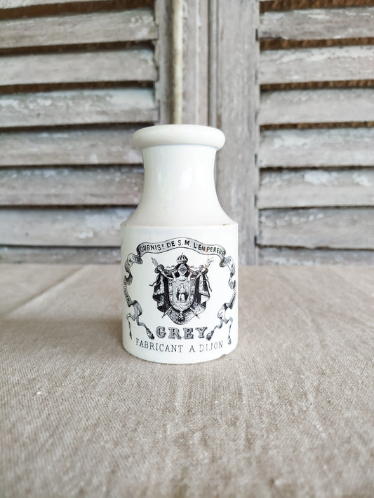 Rare ! Pot à moutarde GREY