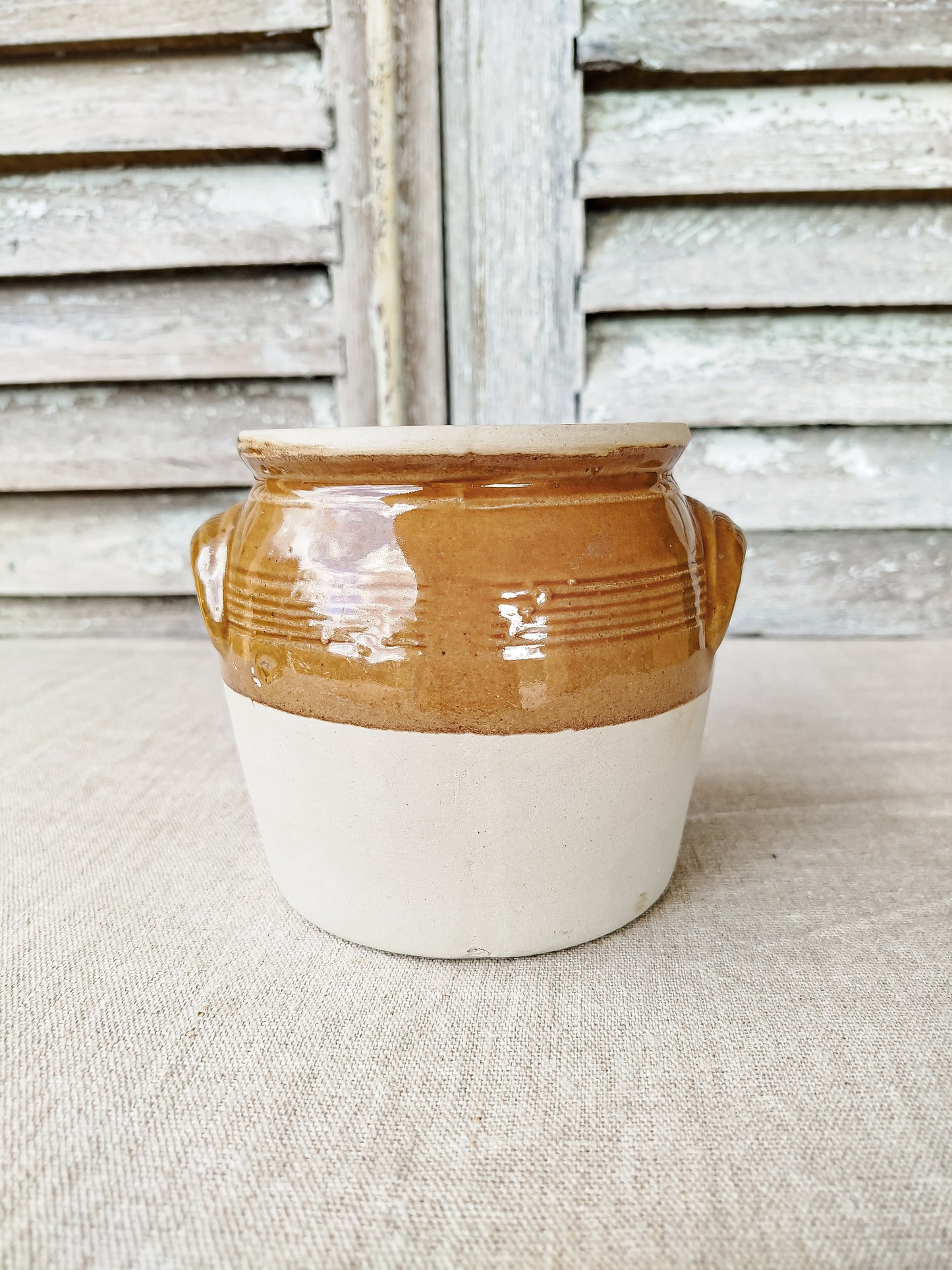 Pot en grès bicolore