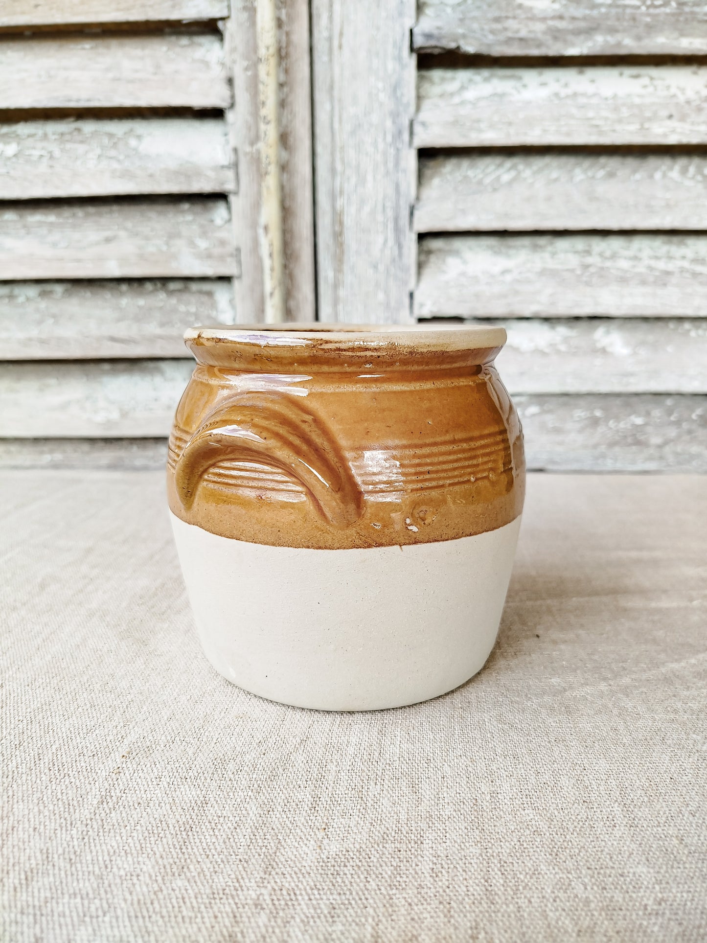 Pot en grès bicolore