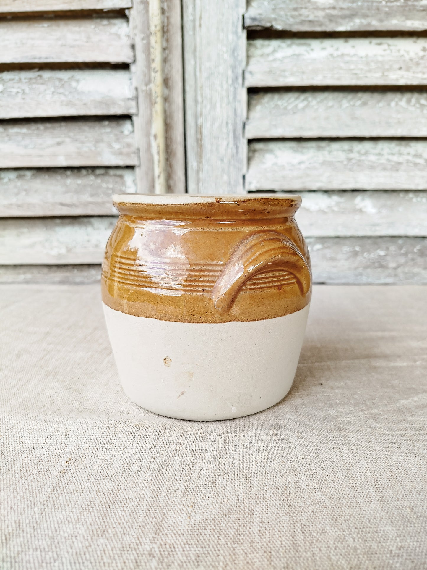 Pot en grès bicolore