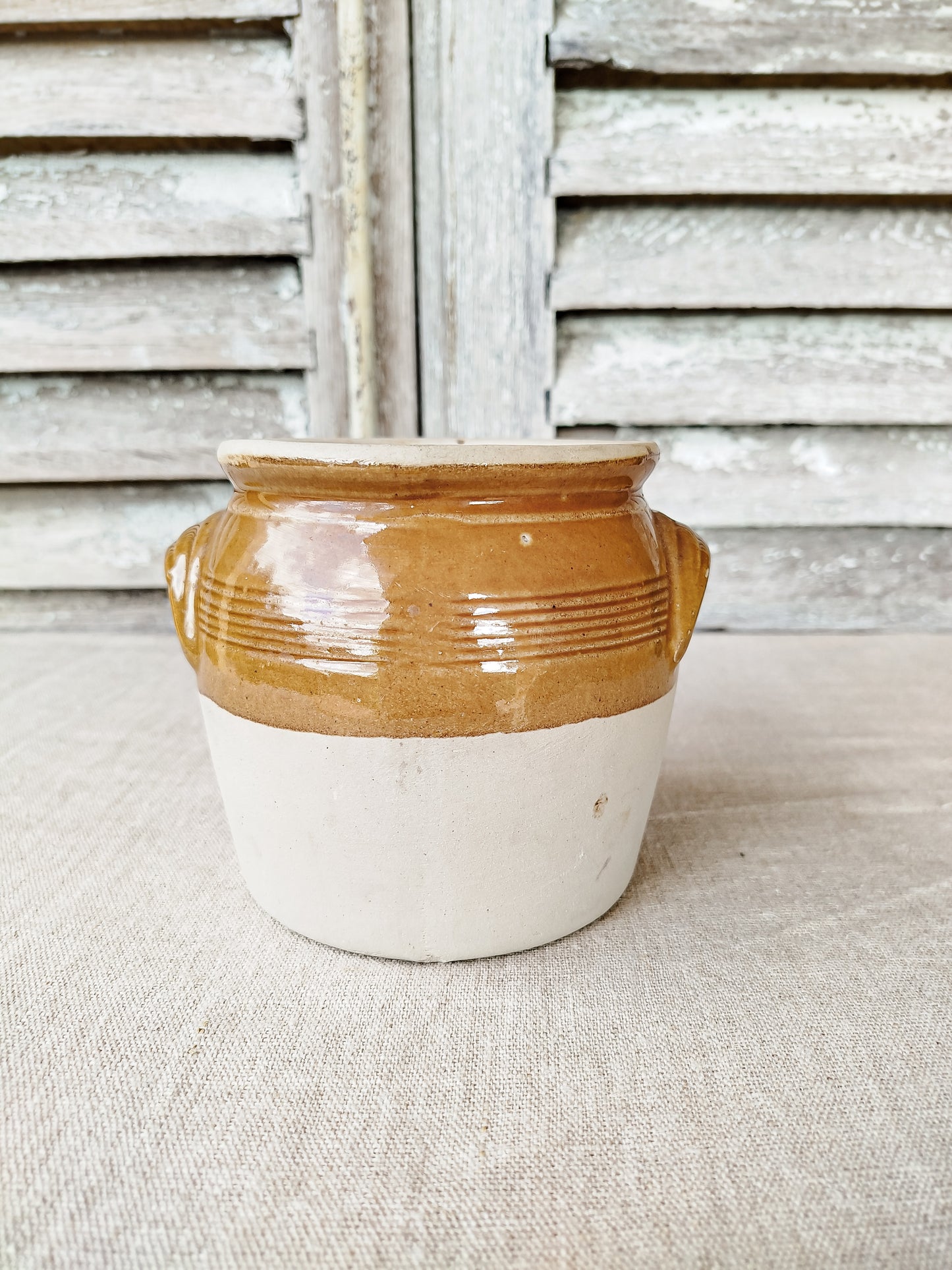 Pot en grès bicolore