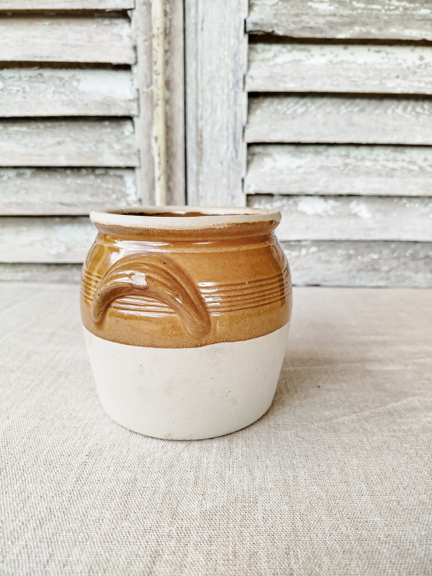 Pot en grès bicolore