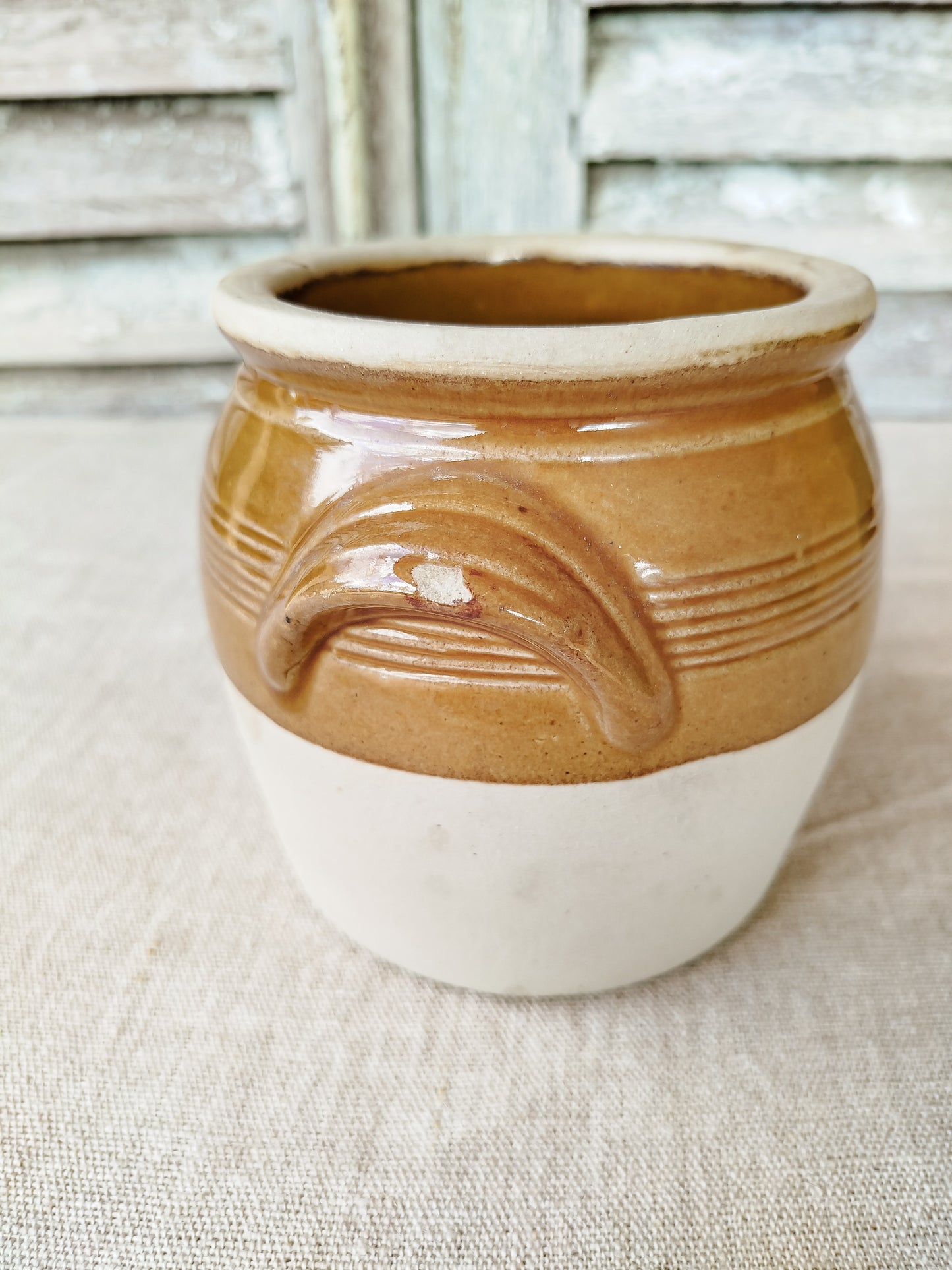 Pot en grès bicolore