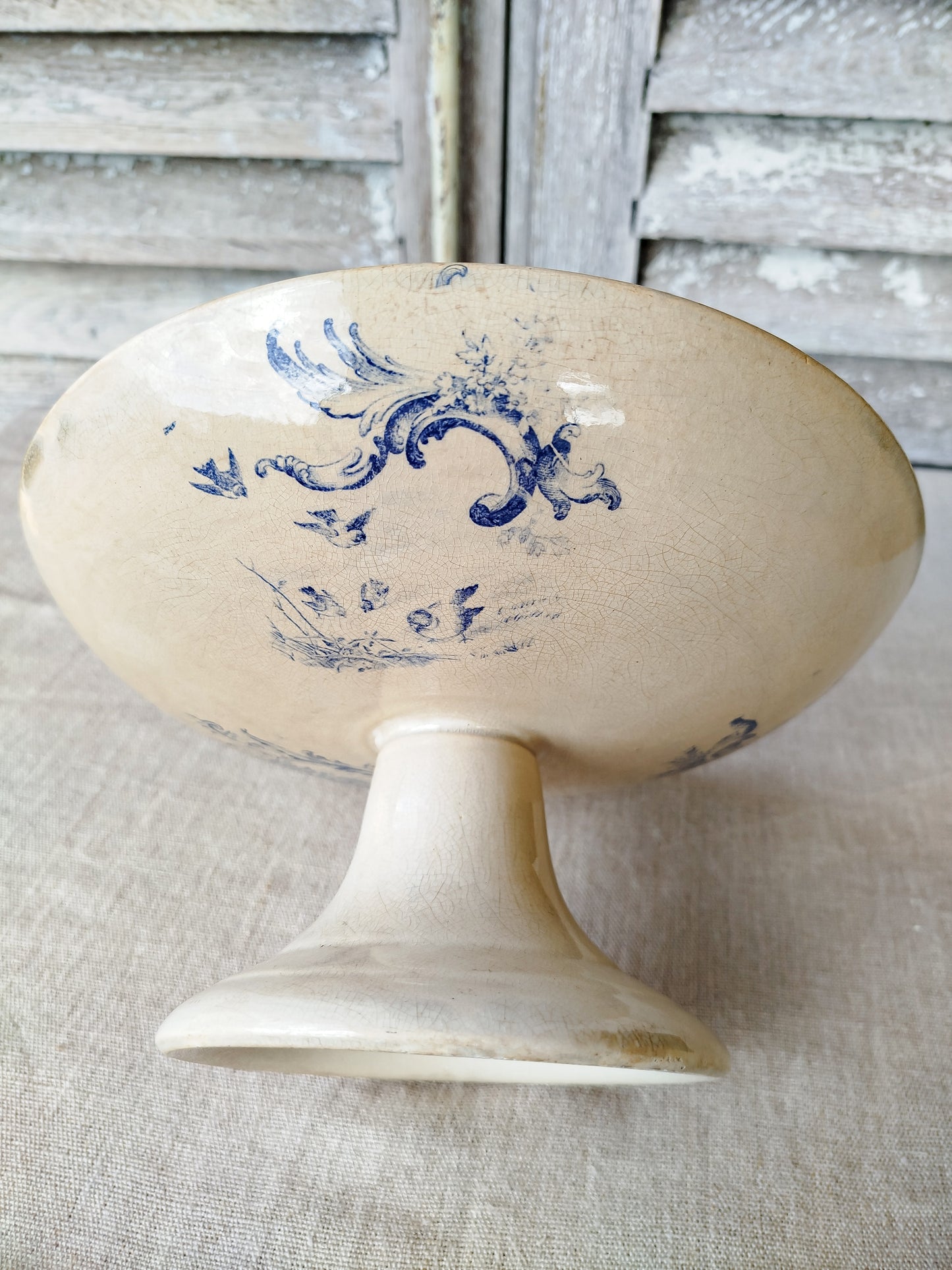 Compotier terre de fer • Oiseaux & Cygnes