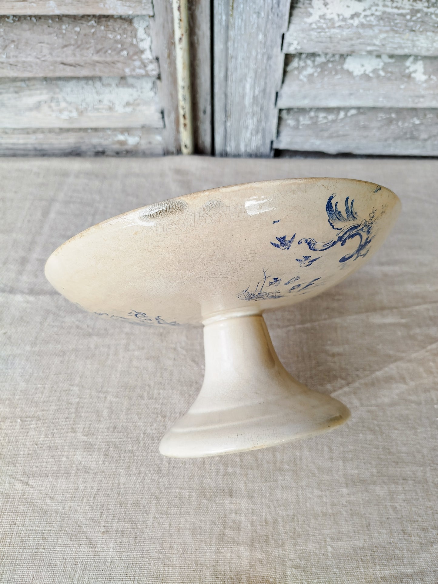 Compotier terre de fer • Oiseaux & Cygnes